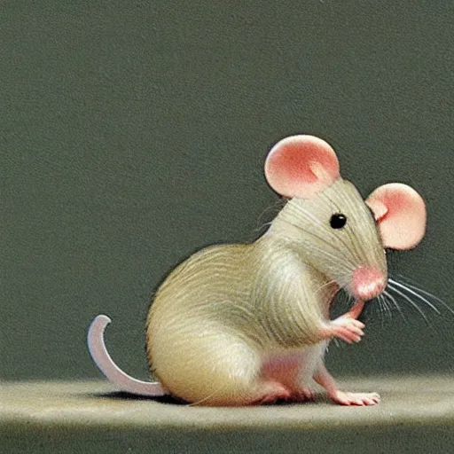 Prompt: a little mouse, by lily seika jones