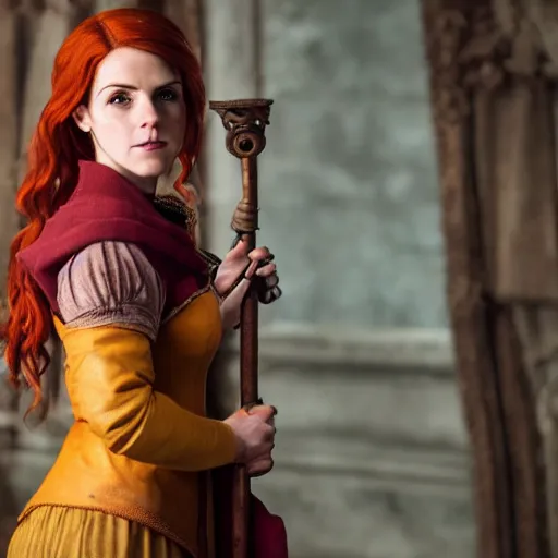 Prompt: Triss Merigold cosplay by Emma Watson, 8k, professional photography, cinematic studio shot