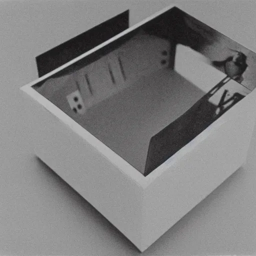 Prompt: isometric view of an hybrid ethnographic object on display, ( conceptual art ), ( ready - made ), offset photography, black and white photography, nikon f 1 1