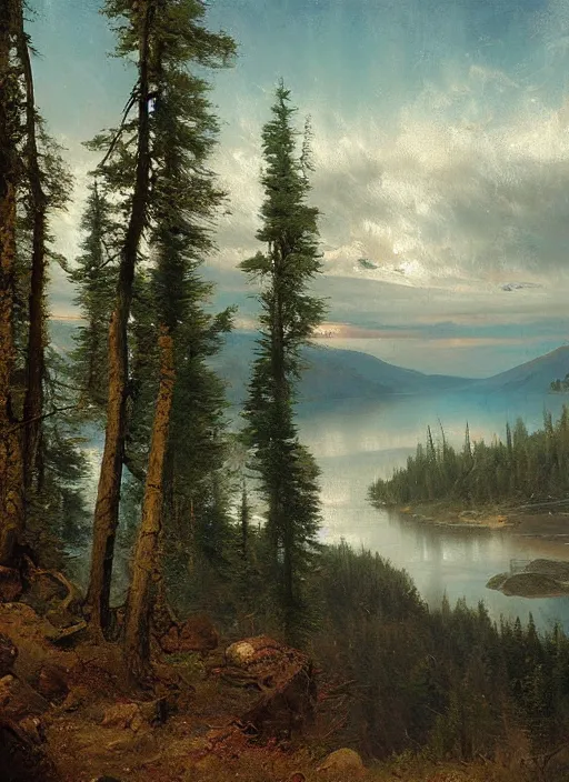 Image similar to twin peaks movie poster art by andreas achenbach