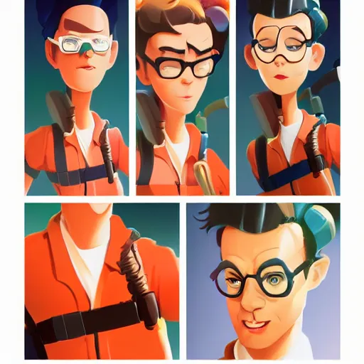 Image similar to face icon stylized minimalist ghostbusters, loftis, cory behance hd by jesper ejsing, by rhads, makoto shinkai and lois van baarle, ilya kuvshinov, rossdraws global illumination