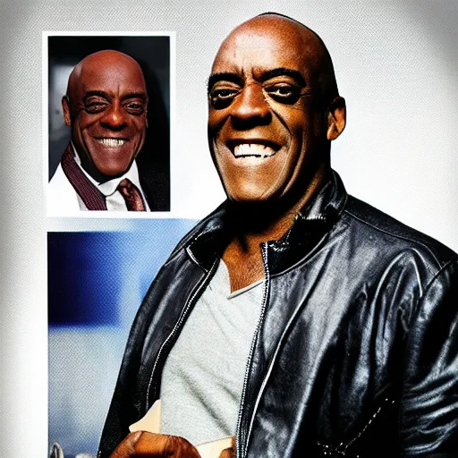 Image similar to ainsley harriot as the terminator