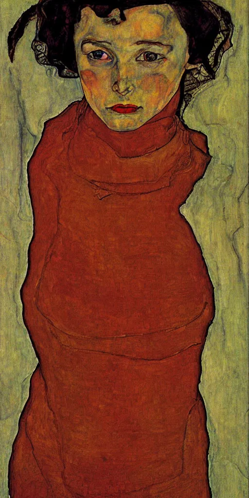 Prompt: painting of a girl by Egon Schiele
