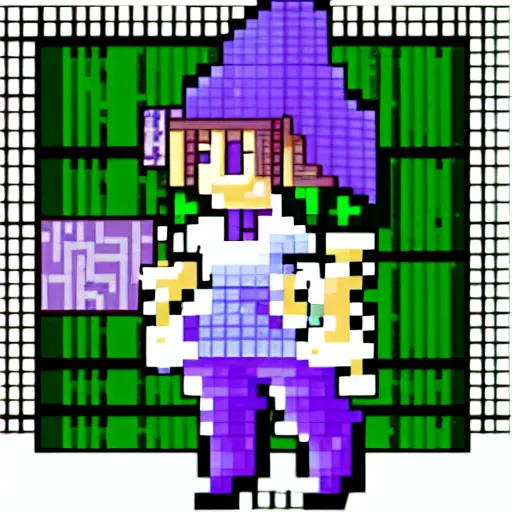 Prompt: Pixelart of Marisa Kirisame