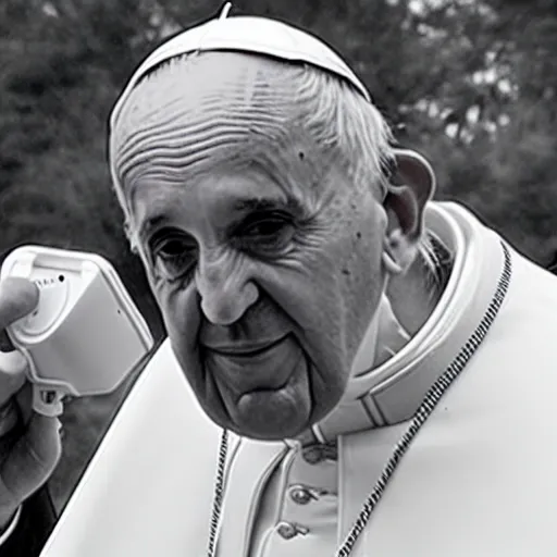 Image similar to the pope on trail cam footage