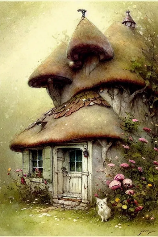 Image similar to (((((1950s fairy tale cottage . muted colors.))))) by Jean-Baptiste Monge !!!!!!!!!!!!!!!!!!!!!!!!!!!