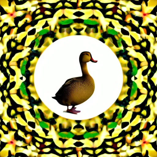 Prompt: duck duck duck duck duck duck duck in a bathtub, fractal, symmetry