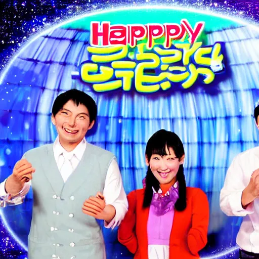 Image similar to tv still of 'Happy Tokoyo Fun Gameshow' (2012), outer space scene