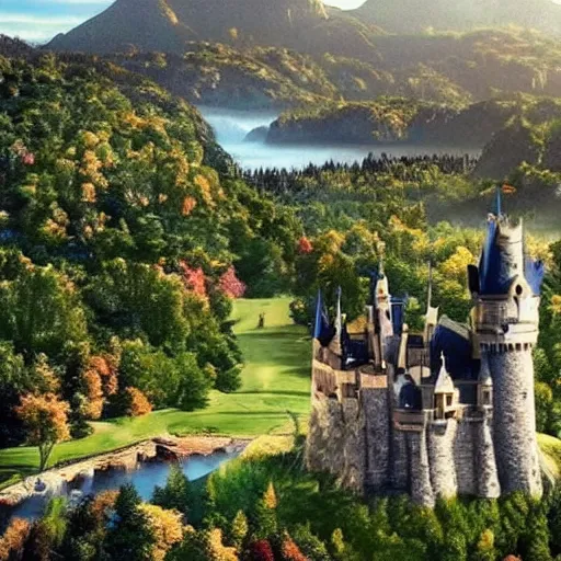 Image similar to 🦚⚜🏰🌠🏞🌳