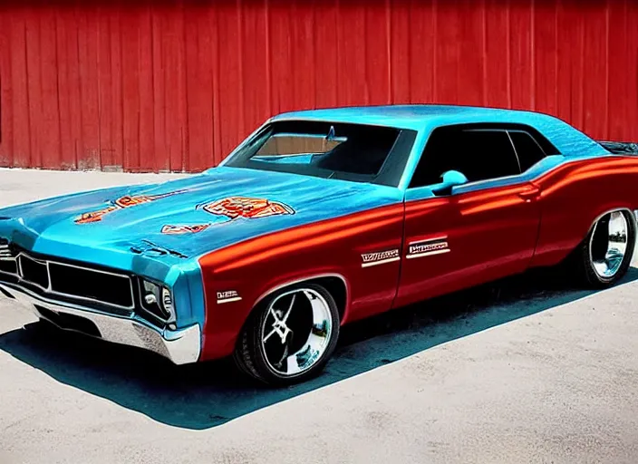 Image similar to muscle car built by rob zombie