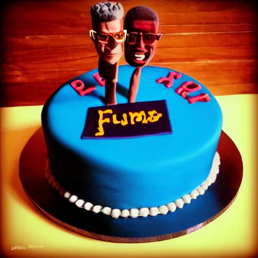 Prompt: Gus Fring birthday cake, photography, Instagram, saturation, marketing,