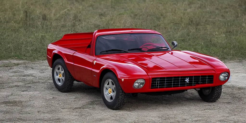 Image similar to “2015 Ferrari Pickup Truck, ultra realistic, 4K”