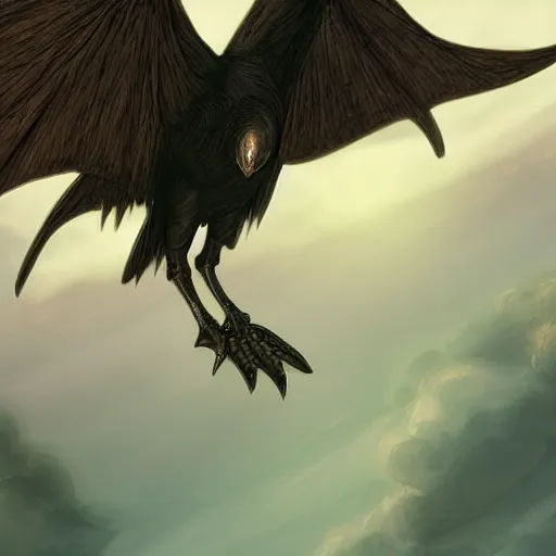 Image similar to illustration of mysterious raven flying, planet earth as background, d & d, rule of thirds, fantasy, intricate, elegant, highly detailed, digital painting, artstation, concept art, smooth, sharp focus, illustration, art by dragolisco