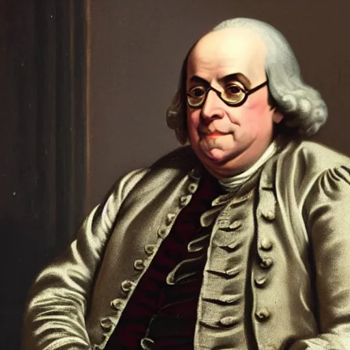 Image similar to photo of benjamin franklin at the met gala