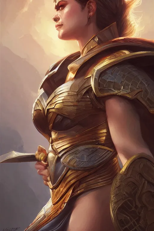 Image similar to amazon valkyrie athena, d & d, fantasy, portrait, highly detailed, headshot, digital painting, trending on artstation, concept art, sharp focus, illustration, art by artgerm and greg rutkowski and magali villeneuve