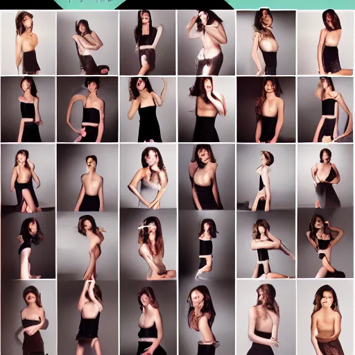 Image similar to model posebook for photography, 30 poses for females