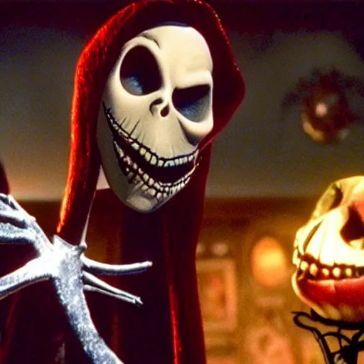 Prompt: nic cage in nightmare before christmas, disney,