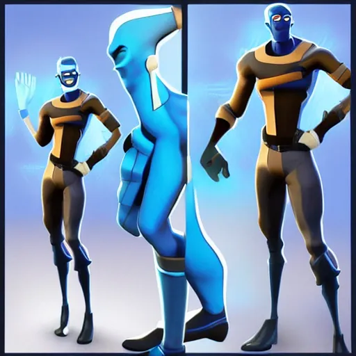 Prompt: frozone fortnite character