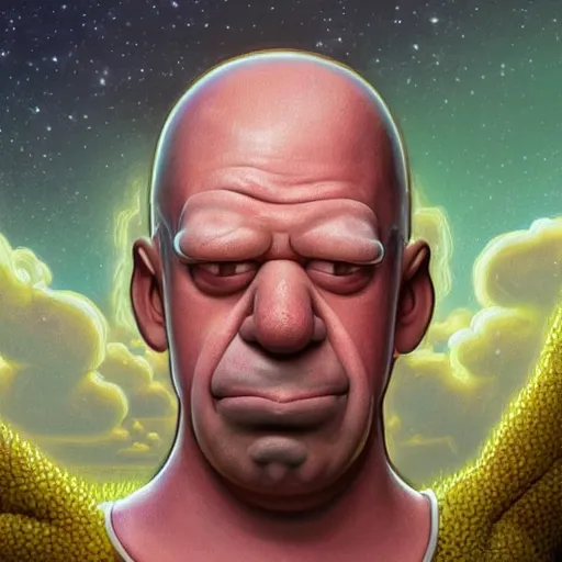Prompt: ultra realistic illustration of magical real life cartoon character homer simpson, forest, fantasy, colorful lights, intricate, elegant, highly detailed, homer simpson digital painting, artstation, concept art, smooth, sharp focus, illustration, art by artgerm and greg rutkowski and alphonse mucha, homer!!! simpson!!!