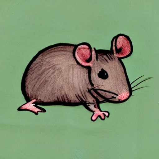 Image similar to a tiny cute rat drawn by a child