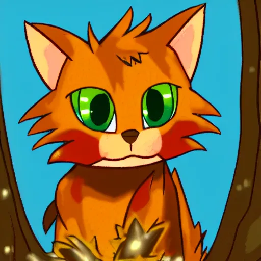 Prompt: firerstar from warrior cats