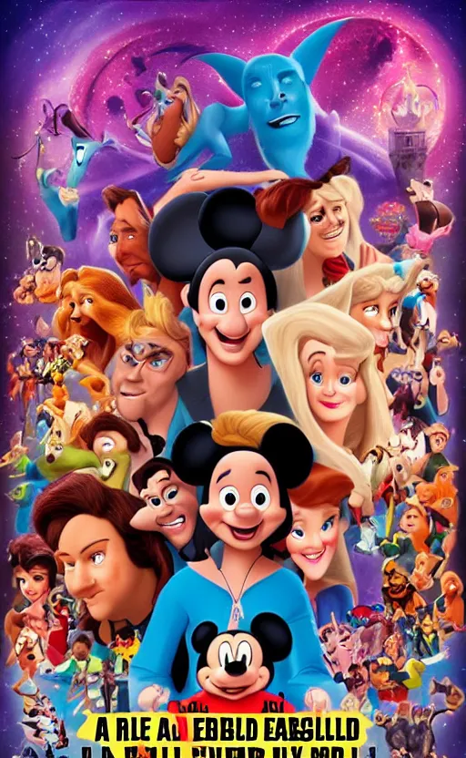 a poster for a really bad terrible awful Disney movie,, Stable Diffusion