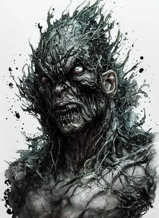 Image similar to portrait, scary ooze creature, watercolor, dramatic lighting, cinematic, establishing shot, extremely high detail, foto realistic, cinematic lighting, pen and ink, intricate line drawings, by Yoshitaka Amano, Ruan Jia, Kentaro Miura, Artgerm, post processed, concept art, artstation, matte painting, style by eddie mendoza, raphael lacoste, alex ross