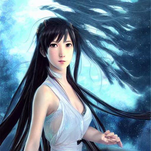 Prompt: beautiful rinoa by wang ling wlop,