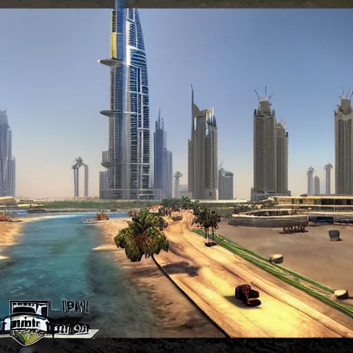 Image similar to gta : dubai, by filipe pagliuso