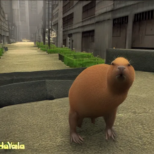 Prompt: capybara from half - life