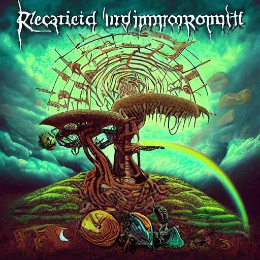 Prompt: infected mushroom album cover