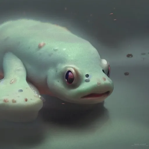 Image similar to a closeup shot of an axolotl, dramatic lighting, cinematic, extremly high detail, photorealistic, cinematic lighting, artstation