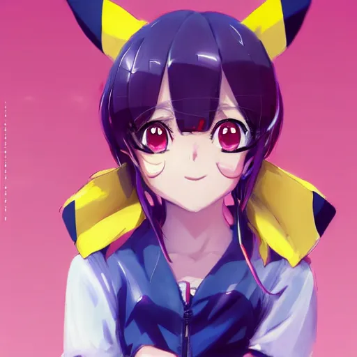 Image similar to anime portrait of Pikachu as an anime girl by Stanley Artgerm Lau, WLOP, Rossdraws, James Jean, Andrei Riabovitchev, Marc Simonetti, and Sakimichan, trending on artstation