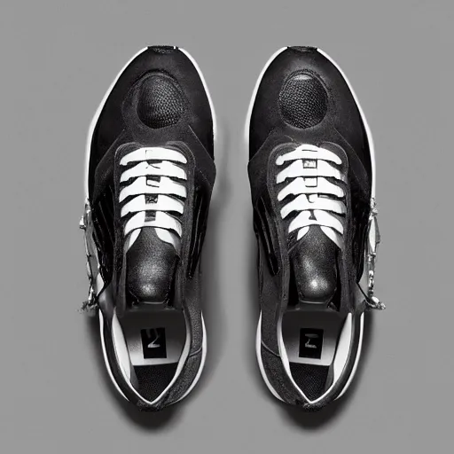 Image similar to Sneaker-shoe designed by Giger