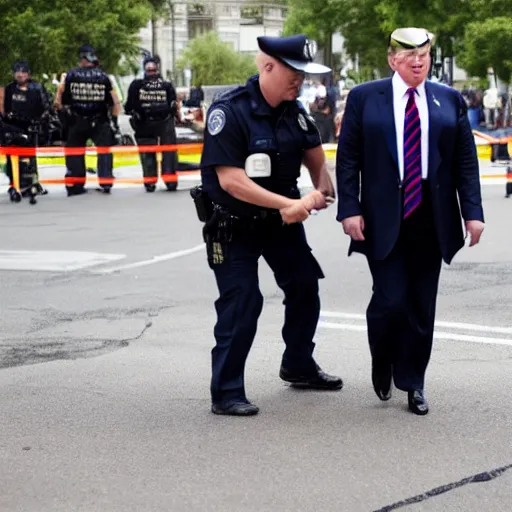 Prompt: donald trump getting arrested