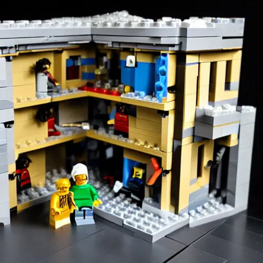 Image similar to lego being john malkovich