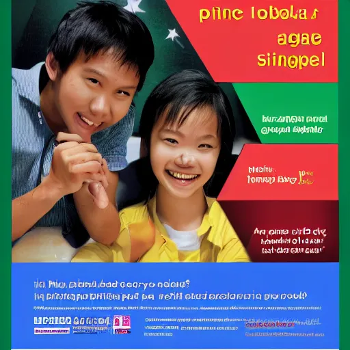 Image similar to a 2 0 0 0 s singapore public education poster