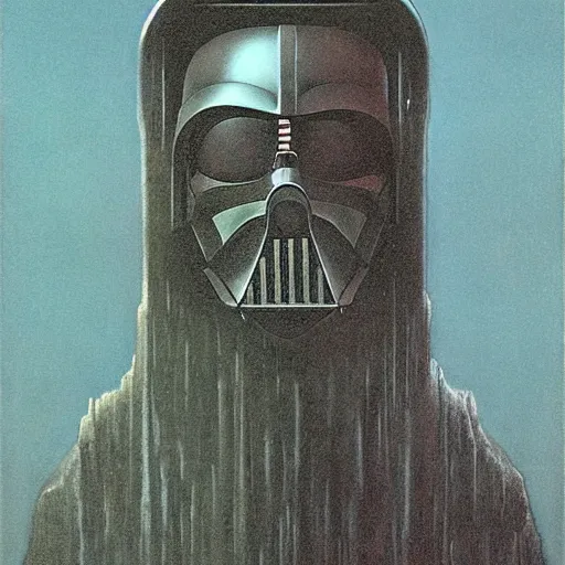 Image similar to star wars retro poster by beksinski