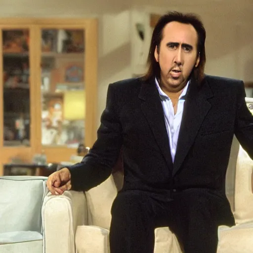 Image similar to nicolas cage on seinfeld