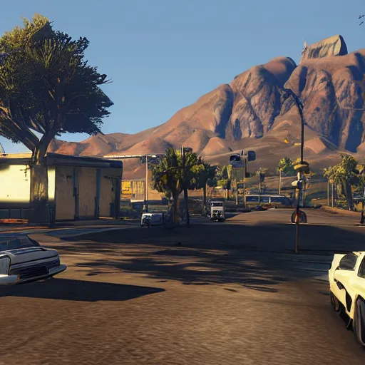 Image similar to promotional screenshot of grand theft auto videogame set in south africa