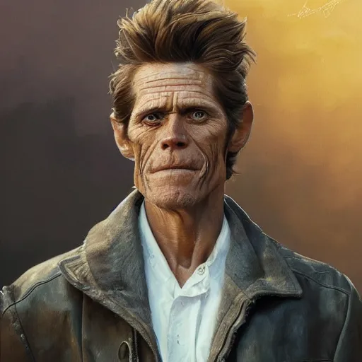 Prompt: epic portrait of willem dafoe, detailed, digital painting, artstation, concept art, donato giancola, joseph christian leyendecker, wlop, boris vallejo, breathtaking, high details, extremely detailed, establishing shot, artistic, hyper realistic, octane render