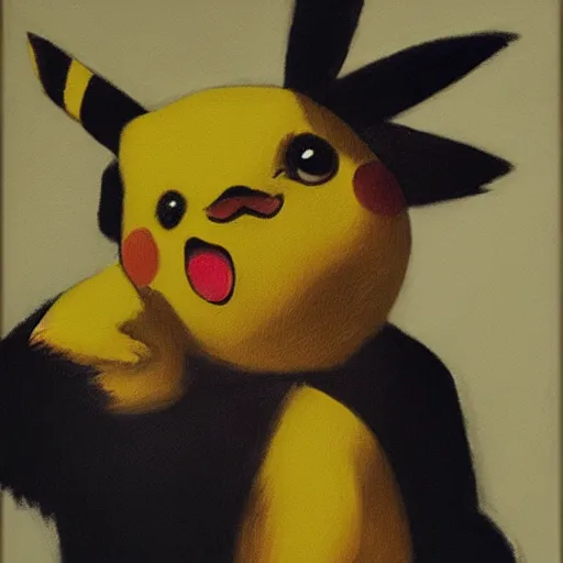 Prompt: portrait of Pikachu in the style of Caravaggio, detailed oil painting