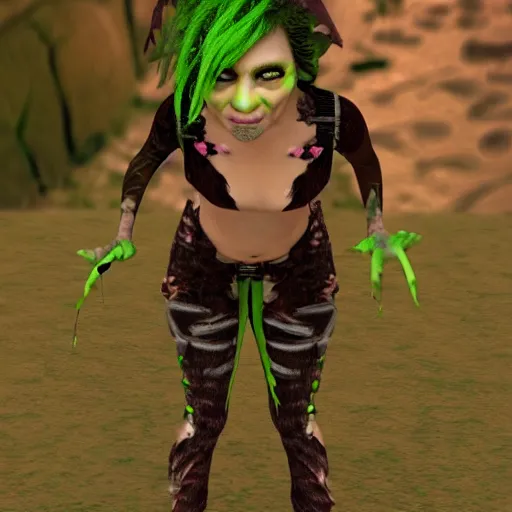 Image similar to eco punk gotch female goblin, 8k