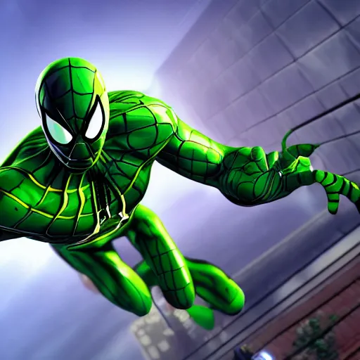 Image similar to cell-shaded venom in the style of Ultimate Spider-Man (2005 videogame), 4k