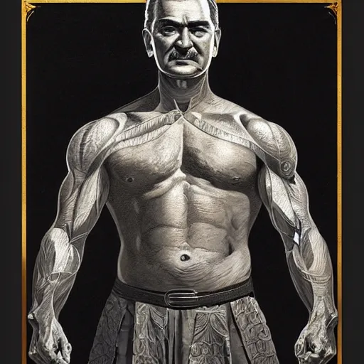 Prompt: fullbody portrait of mustafa kemal atatürk, muscular, upper body,big chest, amazon warrior, fantasy, intricate, elegant, highly detailed, digital painting, artstation, concept art, matte, sharp focus, illustration, art by Artgerm and Greg Rutkowski and Alphonse Mucha