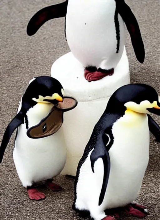 Image similar to penguin cat hybrid