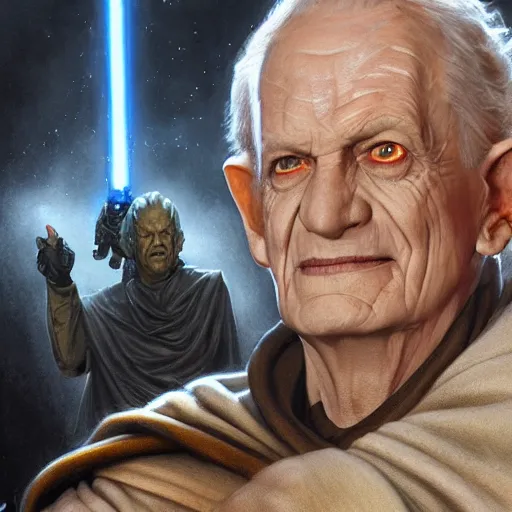 Prompt: epic portrait of palpatine from star wars, detailed, digital painting, artstation, concept art, donato giancola, joseph christian leyendecker, wlop, boris vallejo, breathtaking, high details, extremely detailed, establishing shot, artistic, hyper realistic, octane render