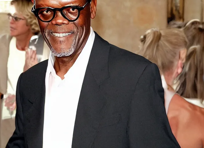 Image similar to Samuel L. Jackson as a ballerina, dancing elegantly