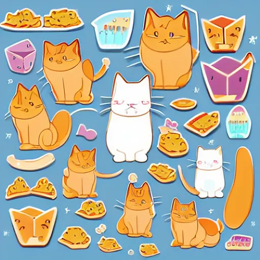 Image similar to munchkin cat, sticker, highly detailed, colorful, illustration, smooth and clean vector curves, no jagged lines, vector art, smooth