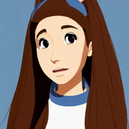 Prompt: portrait of ariana grande by Pixar and Studio Ghibli and greg rutkowksi